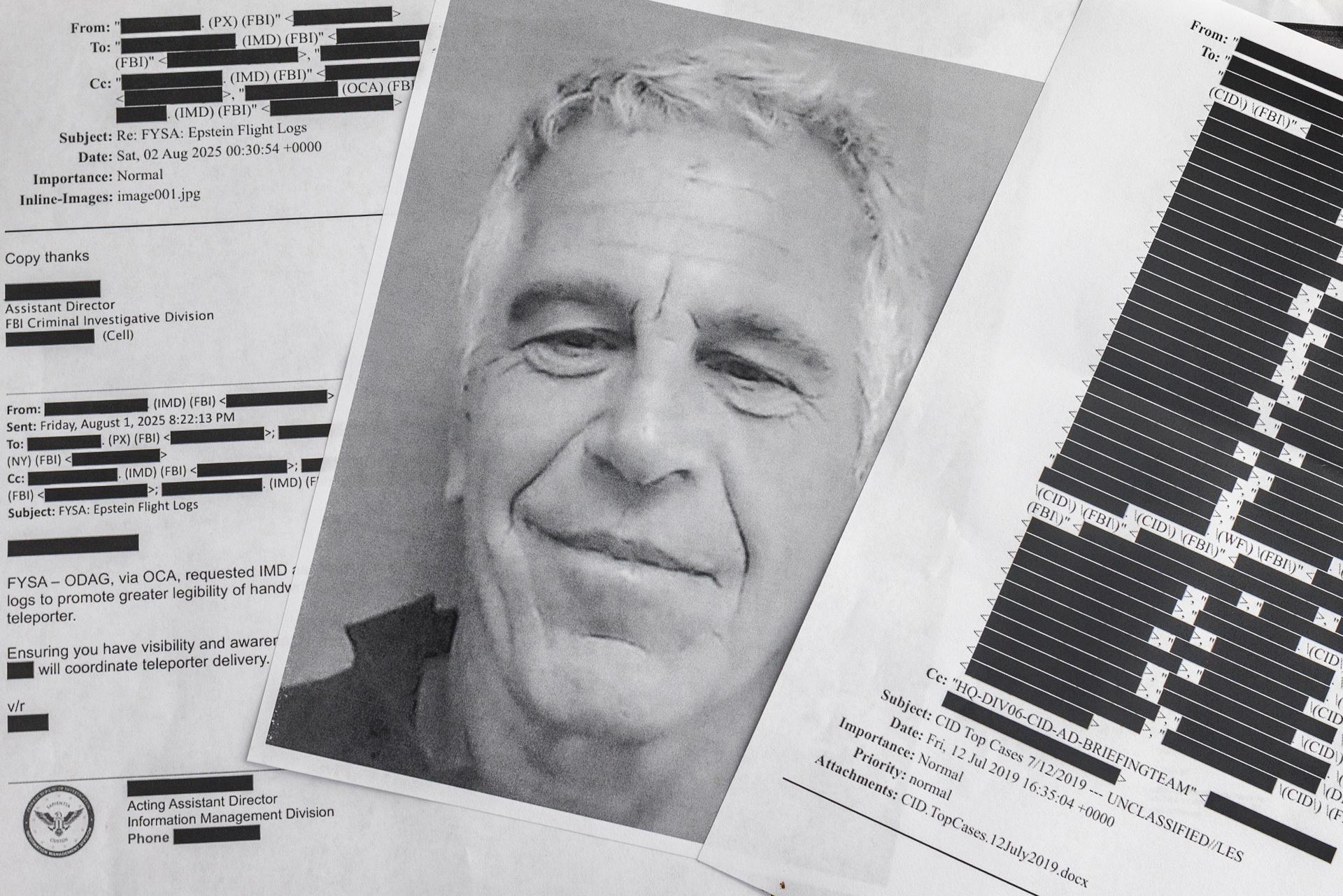 Miami (United States), 10/02/2026.- (ILLUSTRATION) - Imagen de los archivos de Jeffrey Epstein liberados por autoridades en Estados Unidos. EFE/EPA/CRISTOBAL HERRERA-ULASHKEVICH