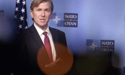 El subsecretario de Defensa de Estados Unidos, Elbridge A. Colby, llega a una reunión de ministros de Defensa de la OTAN en la sede de la Organización del Tratado del Atlántico Norte (OTAN) en Bruselas, Bélgica, el 12 de febrero de 2026. EFE/EPA/OLIVIER MATTHYS