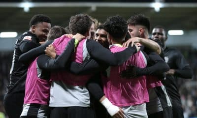 Los jugadores del Sporting celebra un gol al Moreirense en el Comendador Joaquim Almeida Freitas Stadium de Moreira Conegos, Portugal.. EFE/EPA/MANUEL FERNANDO ARAUJO