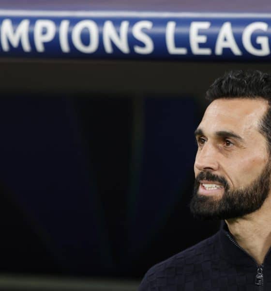 Arbeloa, durante el partido contra el Benfica. EFE/ Sergio Pérez.