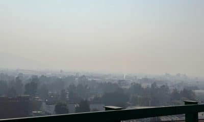 Fotografía que muestra una capa de contaminación en Ciudad de México (México). EFE/ Alex Cruz