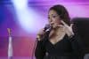 La cantante cubanoestadounidense Gloria Estefan habla en una rueda prensa este sábado, previa a su participación en el Festival Internacional de la Canción de Viña del Mar en Viña del Mar (Chile). EFE/ Adriana Thomasa
