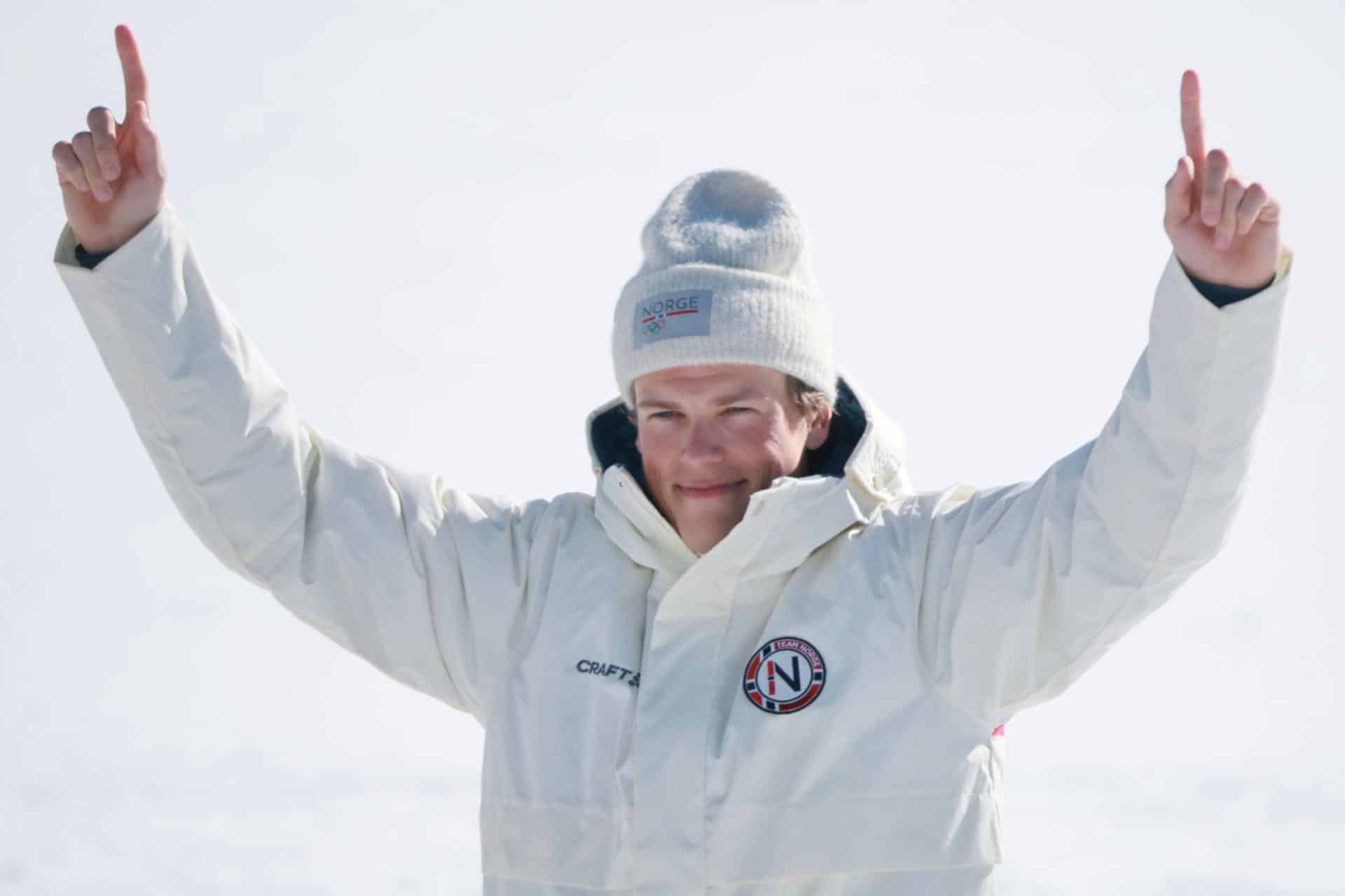 El noruego Johannes Hoesflot Klaebo. EFE/EPA/HANNIBAL HANSCHKE