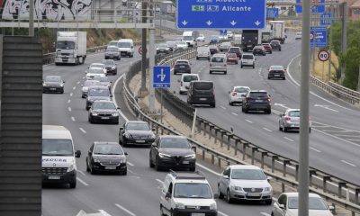 Vista del tráfico en la entrada a Murcia capital. EFE/Juan Carlos Caval