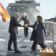 La ministra de Defensa, Margarita Robles, ha visitado este viernes a los casi 400 marinos españoles que desde la fragata 'Almirante Juan de Borbón" y el buque de aprovisionamiento 'Patiño' participan en la Agrupación Naval Permanente de Escoltas número 1 de la OTAN (SNMG-1), referentes para la seguridad marítima en el mar del Norte, el Ártico o el Báltico. EFE/Xaume Olleros