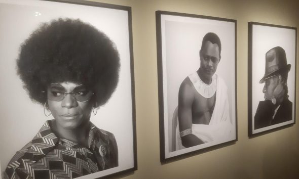 Vista de la exposición 'Africa Fashion', que se inaugura mañana, martes, y estará presente hasta el 12 de julio en el museo Quai Branly- Jacques Chirac de París. EFE/ Antonio Torres Del Cerro