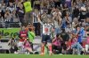 Sergio Canales de Monterrey celebra un gol este miércoles, durante un partido de la Liga MX entre Monterrey y Queretaro en el estadio BBVA en Guadalupe (México). EFE/Miguel Sierra