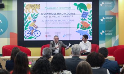 La Secretaría General Iberoamericana (Segib), junto al Organismo Internacional de Juventud para Iberoamérica (OIJ) presentaron este miércoles en Madrid las 44 mejores iniciativas medioambientales impulsadas por jóvenes de los 22 países de Iberoamérica. Fotografía facilitada por el Segib.