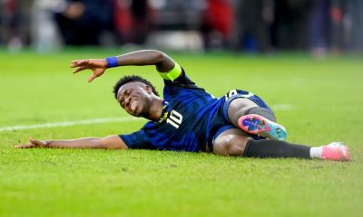 El brasileño Vinicius Junior ante Francia en Foxborough, Massachusetts, USA EFE/EPA/ADAM RICHINS
