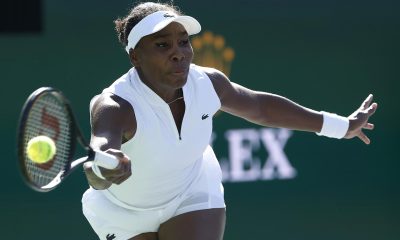 Venus Williams cayó frente a la francesa Diane Parry en la primera ronda de Indian Wells, este 5 de marzo de 2026. EFE/EPA/JOHN G. MABANGLO