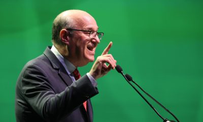 El presidente del Banco Interamericano de Desarrollo (BID), Ilan Goldfajn durante las Reuniones Anuales de las Asambleas de Gobernadores Paraguay 2026 en Luque (Paraguay). EFE/ Juan Pablo Pino