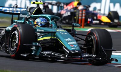 El piloto español de Aston Martin Fernando Alonso en acción durante la tercera sesión de entrenamientos libres del Gran Premio de Japón de Fórmula 1 en el circuito de Suzuka, Japón. EFE/EPA/FRANCK ROBICHON