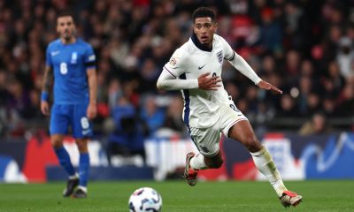 El centrocampista del Real Madrid Jude Bellingham, durante un partido con la selección inglesa. EFE/EPA/ANDY RAIN