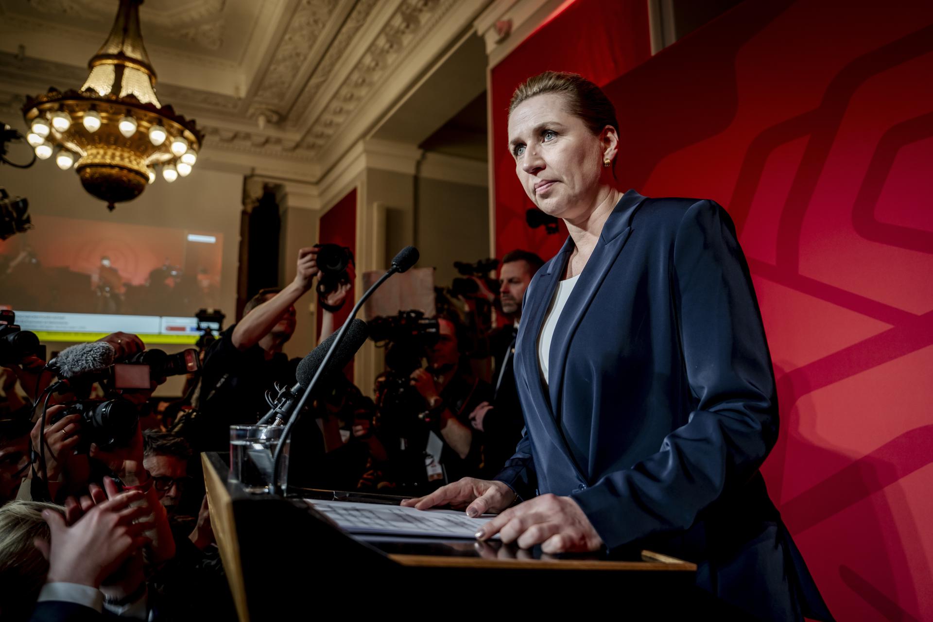 La primera ministra de Dinamarca, Mette Frederiksen. EFE/EPA/MADS CLAUS RASMUSSEN DENMARK OUT