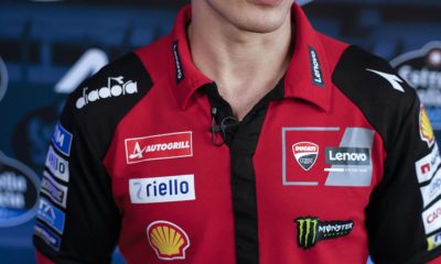 El piloto español y nueve veces campeón de motociclismo Marc Márquez habla durante una entrevista con EFE en São Paulo (Brasil). EFE/Sebastiao Moreira