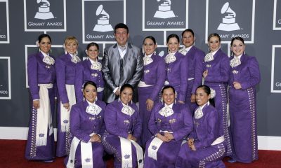 El mariachi estadounidense Reyna de Los Angeles posa al llegar a la ceremonia de entrega de los Premios Grammy en el escenario del Staples Center de Los Ángeles, California (EE.UU.). Imagen de archivo. EFE/PAUL BUCK