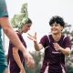 BRISBANE (Australia), 16/03/2026.- Fotografía cedida por Brisbane Roar FC que muestra a la jugadora de Irán, Atefeh Ramezanisadeh (d), durante un entrenamiento. Dos integrantes de la selección femenina de fútbol de Irán que solicitaron asilo en Australia, Fatemeh Pasandideh y Ramezanisadeh, se entrenaron con el equipo local Brisbane Roar (este), confirmó el club a EFE, mientras el resto del equipo prosigue su camino de regreso a Irán. EFE/ Brisbane Roar Fc /SOLO USO EDITORIAL/ NO VENTAS/ SOLO DISPONIBLE PARA ILUSTRAR LA NOTICIA QUE ACOMPAÑA (CRÉDITO OBLIGATORIO)