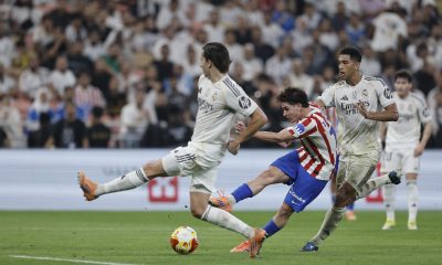 Julián Alvarez, en una foto de archivo en un derbi ante el Real Madrid. EFE/Kai Forsterling