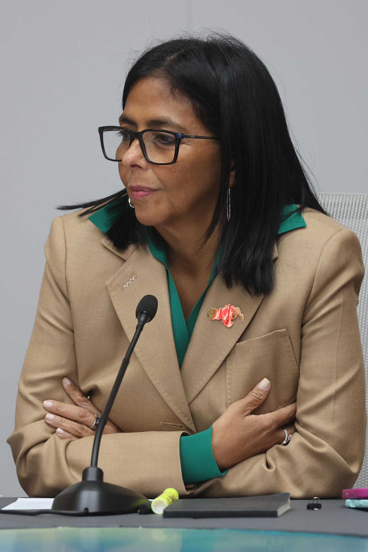 La presidenta encargada de Venezuela, Delcy Rodríguez. EFE/ Miguel Gutiérrez