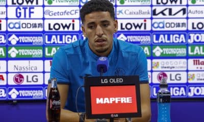 El defensa marroquí del Getafe Abdel Abqar. EFE/ Zipi