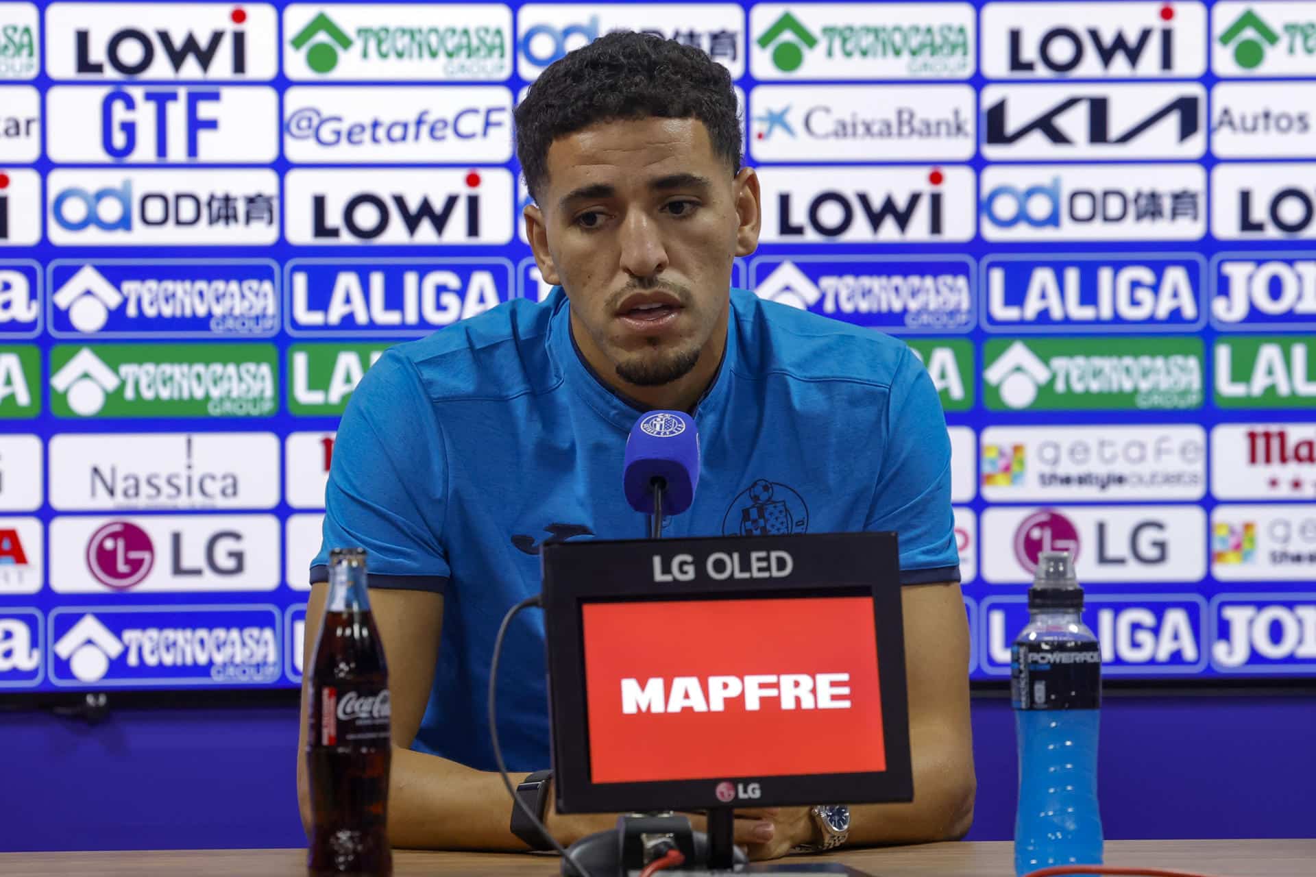 El defensa marroquí del Getafe Abdel Abqar. EFE/ Zipi