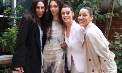 De izquierda a derecha: Martha Robles; Laura Pacios; Paula Ramírez; y Alicia Grillo, integrantes del cuarteto de música popular española Las Migas, posan durante una entrevista con EFE en la Ciudad de México (México). EFE/Alex Cruz