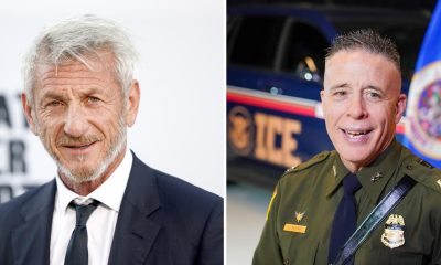 Composición de dos fotografías de archivo donde aparece el actor y director Sean Penn (i) y el jefe de la Oficina de Aduanas y Protección Fronteriza de EE.UU. (CBP) en California, Greg Bovino.  EFE/C. Brehman/C. Lassig