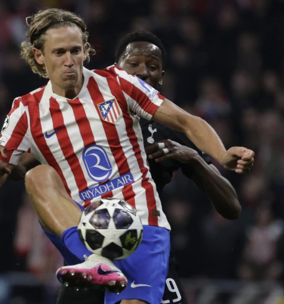 Marcos Llorente, en el partido de ida contra el Tottenham. EFE/Juanjo Martín