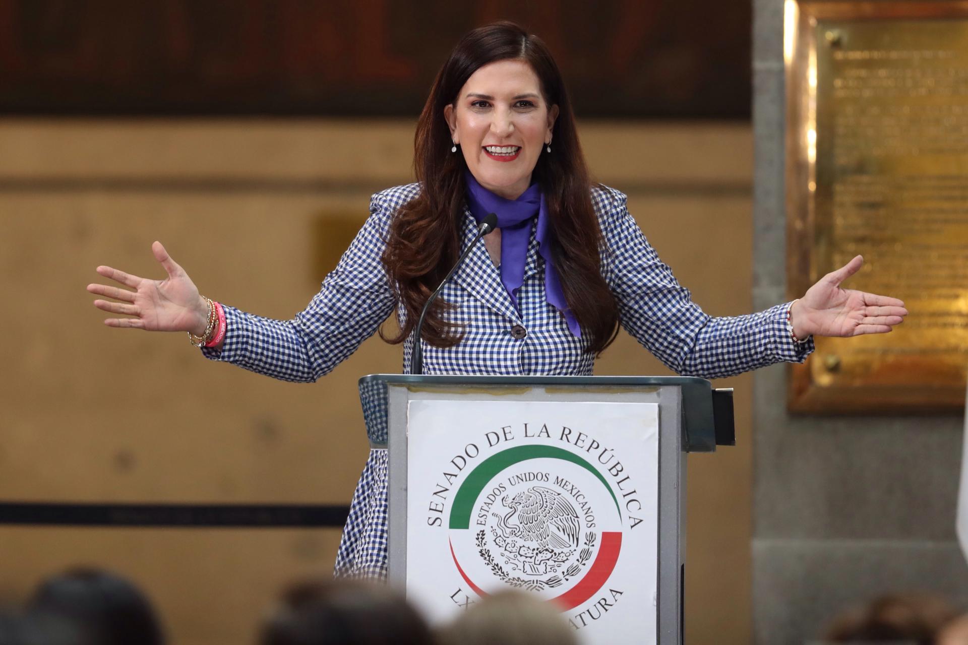 La presidenta de la Cámara Baja del Congreso de México, Kenia López. Imagen de archivo. EFE/Sáshenka Gutiérrez