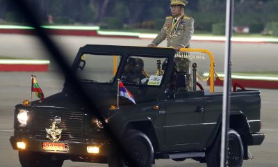 Fotografía de archivo del líder de la junta militar de Birmania, Min Aung Hlaing, durante el desfile en 2025 por el día de las Fuerzas Armadas.
EFE/EPA/NYEIN CHAN NAING