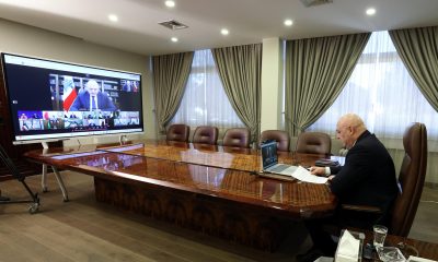- El presidente libanés, Joseph Aoun, participa en una reunión por videoconferencia con el presidente del Consejo Europeo, Antonio Costa, y de la presidenta de la Comisión Europea, Ursula von der Leyen, y otros líderes de Oriente Medio, para hablar de la guerra en Irán, este lunes. EFE/ Presidencia Libanesa  - SOLO USO EDITORIAL/SOLO DISPONIBLE PARA ILUSTRAR LA NOTICIA QUE ACOMPAÑA (CRÉDITO OBLIGATORIO) -