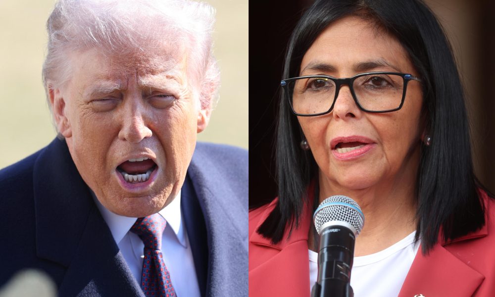 Combo de fotografías que muestra al presidente de Estados Unidos, Donald Trump, y a la presidenta encargada de Venezuela, Delcy Rodríguez. EFE/ Octavio Guzmán/ Miguel Gutiérrez