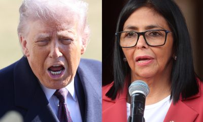 Combo de fotografías que muestra al presidente de Estados Unidos, Donald Trump, y a la presidenta encargada de Venezuela, Delcy Rodríguez. EFE/ Octavio Guzmán/ Miguel Gutiérrez