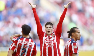 Armando González de Guadalajara celebra un gol. Imagen de archivo. EFE/ Francisco Guasco