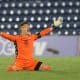 Sebastián Sosa de Juventud celebra un gol en un partido de la Copa Libertadores. EFE/ Juan Pablo Pino