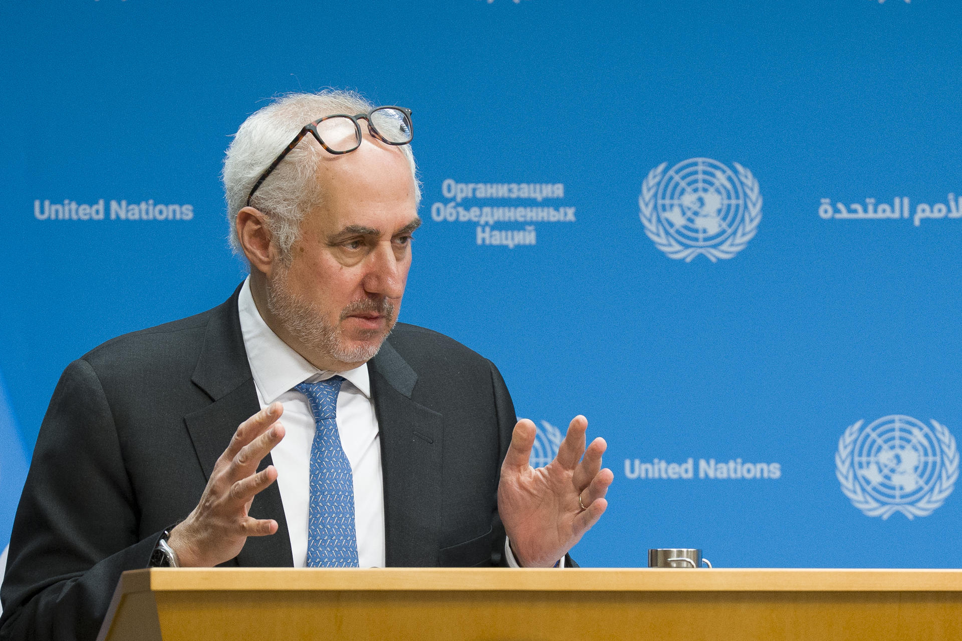 El portavoz del secretario general de la ONU, Stéphane Dujarric. Imagen de archivo.