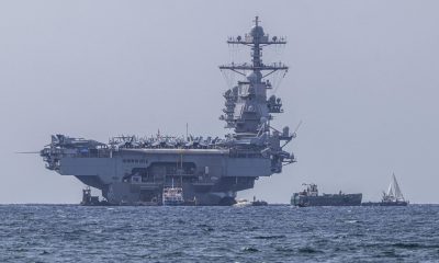 El portaviones nuclear estadounidense USS Gerald R. Ford. Imagen de archivo. EFE/ Cati Cladera