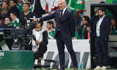 El seleccionador de Portugal, el español Roberto Martínez, durante el amistoso ante México en la capital mexicana. EFE/Alex Cruz