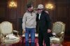 Captura de video tomada del canal oficial en YouTube del presidente de Colombia, Gustavo Petro (i), posando junto al 'streamer' Luis Fernando Villa Álvarez, conocido como Westcol, este jueves en Bogotá (Colombia). EFE/ Gustavo Petro
