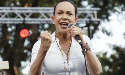 Fotografía del pasado jueves de la líder de la oposición venezolana, María Corina Machado. EFE/ Elvis González
