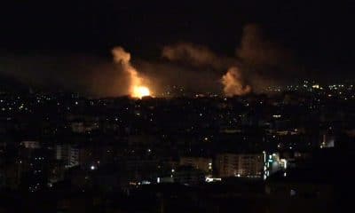 Captura de video donde se observa un bombardeo este lunes, en Beirut (Líbano). EFE/ Edgar Gutiérrez