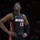 Bam Adebayo durante el partido con los Miami Heat ante los Milwaukee Bucks, este jueves en Miami. EFE/EPA/CRISTOBAL HERRERA-ULASHKEVICH SHUTTERSTOCK OUT