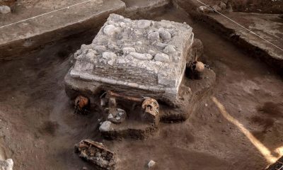 Fotografía cedida este martes, por el Instituto Nacional de Antropología e Historia que muestra el hallazgo de una pieza arqueológica en Tula, en Hidalgo (México). EFE/ Instituto Nacional de Antropología e Historia /SOLO USO EDITORIAL/ NO VENTAS/ SOLO DISPONIBLE PARA ILUSTRAR LA NOTICIA QUE ACOMPAÑA (CRÉDITO OBLIGATORIO)