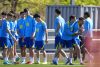 Los jugadores del FC Barcelona durante el entrenamiento realizado en la ciudad deportiva Joan Gamper para preparar el partido de vuelta de los octavos de final de la Liga de campeones ante el Newcastle. EFE/Alejandro García
