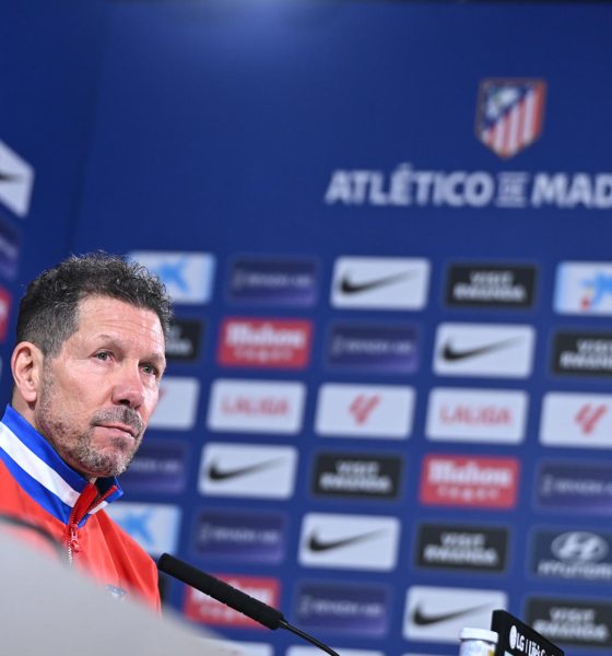 Simeone, durante la rueda de prensa. EFE/ Fernando Villar