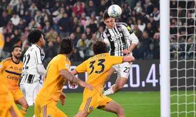 El jugador del Juventus Andrea Cambiaso logra el 1-0 durante el partido de la Serie A que han jugado Juventus FC y Pisa SC en el Allianz Stadium en Turín, Italia. EFE/EPA/ALESSANDRO DI MARCO