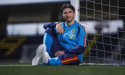 El centrocampista de la Real Sociedad Carlos Soler, durante la entrevista con la Agencia EFE. EFE/ Rodrigo Jiménez
