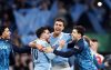 El jugador del City Rodri (C) celebra con sus compañeros el título de la Carabao Cup en Wembley, Londres,, Reino Unido. EFE/EPA/TOLGA AKMEN s.
