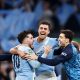 El jugador del City Rodri (C) celebra con sus compañeros el título de la Carabao Cup en Wembley, Londres,, Reino Unido. EFE/EPA/TOLGA AKMEN s.