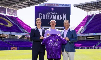 Fotografía cedida por el Orlando City de Antoine Griezmann, tras la confirmación de su fichaje. EFE/Mark Thor/Orlando City SC.